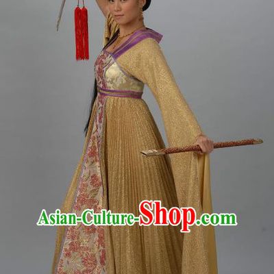 Chinese Ancient Tang Dynasty Swordswoman Daughter of Di Renjie Hanfu Dress Historical Costume for Women