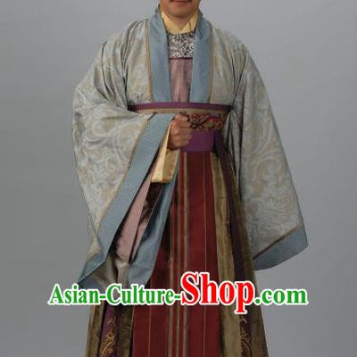 Chinese Ancient Tang Dynasty Emperor Zhongzong Li Xian Replica Costume for Men