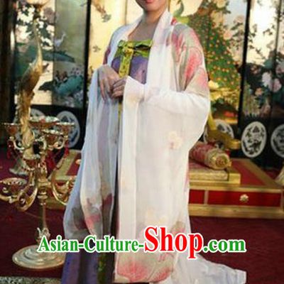 Chinese Ancient Tang Dynasty Imperial Consort Wu Meiniang Embroidered Historical Costume for Women