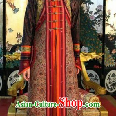 Chinese Ancient Tang Dynasty National Minority Princess Embroidered Historical Costume for Women