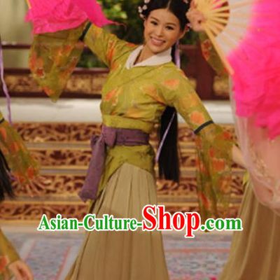 Chinese Ancient Tang Dynasty Brothel Courtesan Dance Hanfu Dress Historical Costume for Women