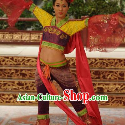 Chinese Ancient Tang Dynasty Palace Dance Clothing Historical Costume for Women