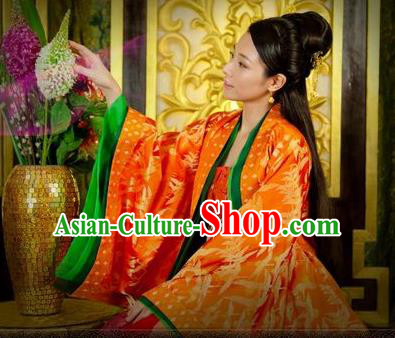 Traditional Chinese Ancient Costume Ancient  Tang Dynasty Hanfu Dress Clothing