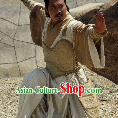 Chinese Ancient Tang Dynasty General Shan Xiongxin Swordsman Replica Costume for Men