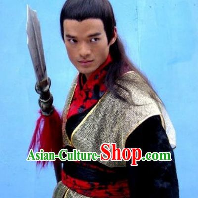 Chinese Ancient Sui Dynasty Swordsman General Yuwen Chengdu Replica Costume for Men