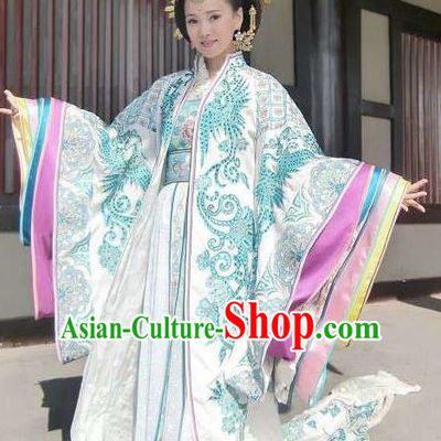Chinese Tang Dynasty Imperial Consort Yang Embroidered Dress Ancient Imperial Concubine Historical Costume for Women