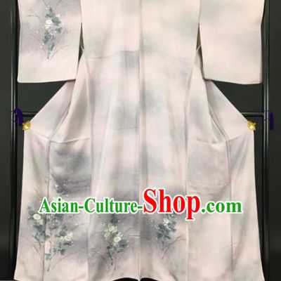 Japan Traditional Kimonos Printing Furisode Kimono Ancient Yukata Dress Formal Costume for Women