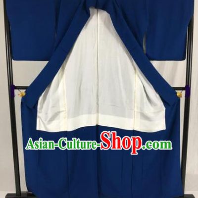 Japanese Ancient Male Navy Kimono Costume Traditional Wafuku Hakama Yukata Robe for Men