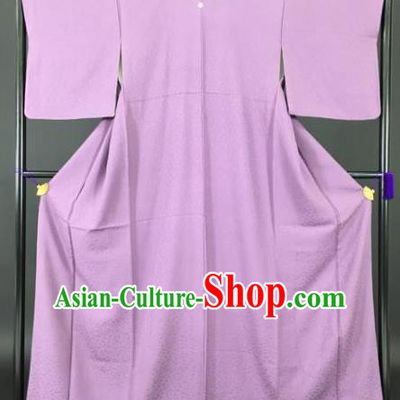 Japan Traditional Kimonos Lilac Furisode Kimono Ancient Yukata Dress Formal Costume for Women