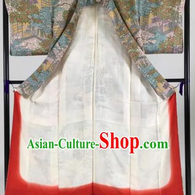 Japanese Ancient Male Palace Kimono Costume Traditional Wafuku Hakama Yukata Robe for Men