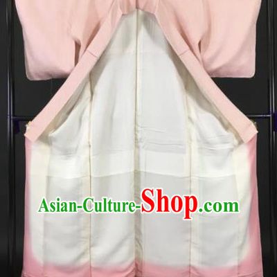 Japan Traditional Kimono Furisode Kimono Ancient Pink Yukata Dress Formal Costume for Women