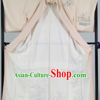 Japan Traditional Printing Kimono Furisode Kimono Ancient Yukata Dress Formal Costume for Women