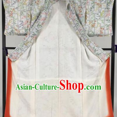 Japanese Male Costume Ancient Palace Kimono Traditional Printing Silk Wafuku Hakama Yukata Robe for Men