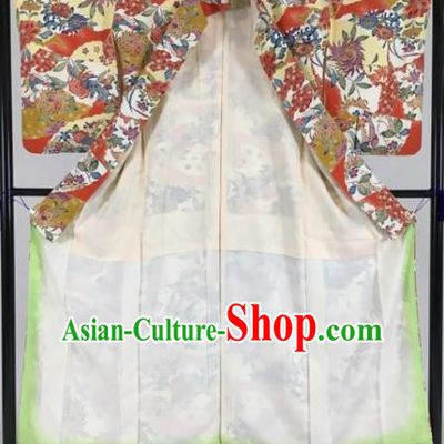 Japan Traditional Kimonos Palace Princess Furisode Kimono Ancient Geisha Yukata Dress Formal Costume for Women