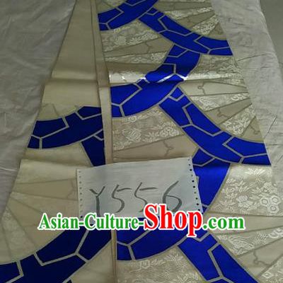 Japanese Traditional Kimono Yukata Dress Courtesan White Brocade Belts Waistband for Women