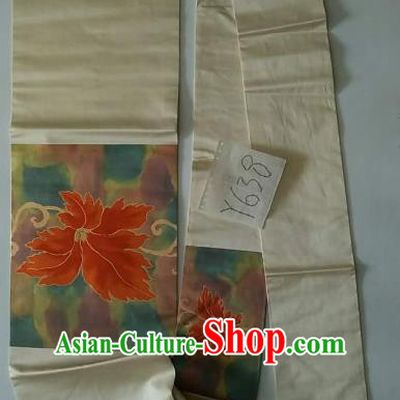 Japanese Traditional Kimono Yukata Embroidered Belts Brocade Waistband for Women