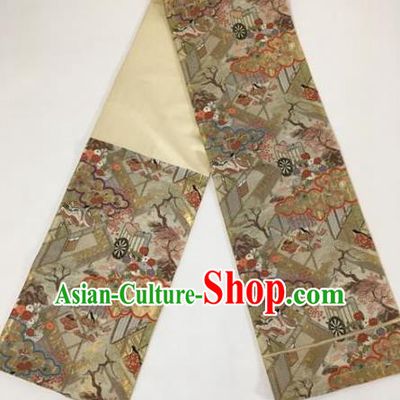 Japanese Traditional Brocade Embroidered Waistband Kimono Yukata Belts for Women