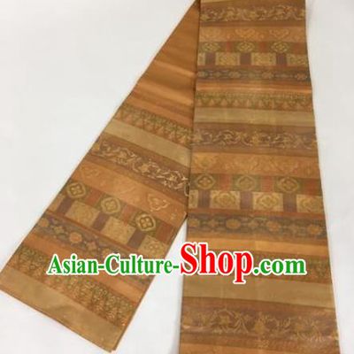 Japanese Traditional Brocade Embroidered Waistband Kimono Yukata Ginger Belts for Women