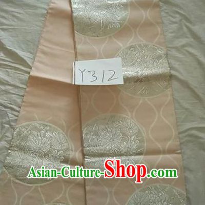 Japanese Traditional Kimono Yukata Dress Courtesan Pink Brocade Belts Waistband for Women