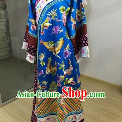 China Traditional Qing Dynasty Manchu Imperial Concubine Embroidered Dress Costume for Women