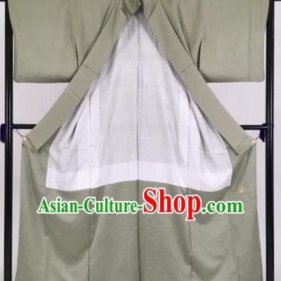 Japanese Samurai Palace Kimonos Grey Yukata Robe Traditional Wafuku Hakama Costume for Men