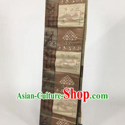 Japan Ancient Geisha Kimonos Belt Embroidered Belts Traditional Yukata Waistband for Women