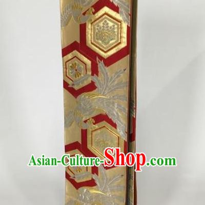 Japan Ancient Geisha Kimonos Red Belt Embroidered Belts Traditional Yukata Waistband for Women