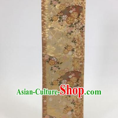 Japan Ancient Geisha Kimonos Brown Brocade Belts Waist Accessories Traditional Yukata Waistband for Women