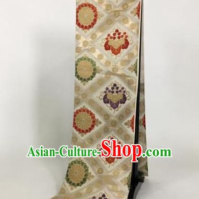Japan Ancient Geisha Kimonos Golden Brocade Belts Waist Accessories Traditional Yukata Waistband for Women