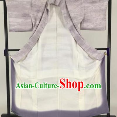 Japanese Samurai Palace Lilac Kimonos Traditional Wafuku Hakama Yukata Robe Costume for Men