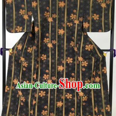 Japanese Samurai Palace Black Kimonos Traditional Wafuku Hakama Yukata Robe Costume for Men