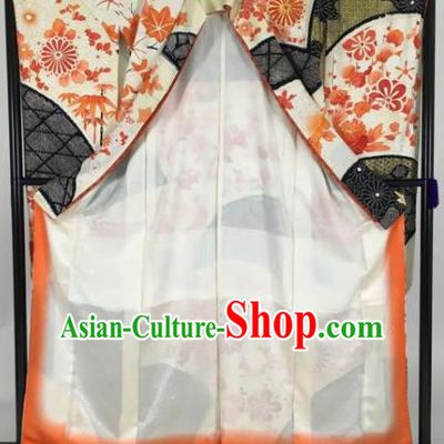 Japan Traditional Kimonos Empress Palace Furisode Kimono Ancient Yukata Dress Formal Costume for Women