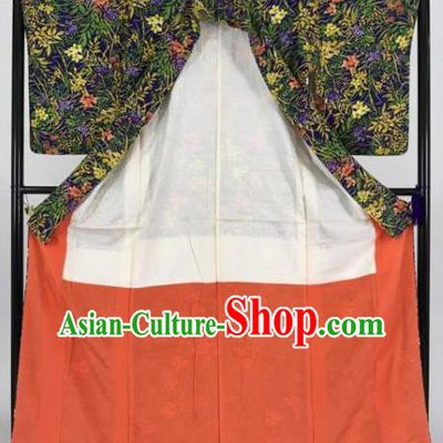Japan Traditional Palace Furisode Kimono Ancient Female Yukata Dress Formal Costume for Women