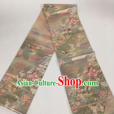 Japanese Traditional Embroidered Brocade Waistband Kimono Yukata Dress Belts for Women