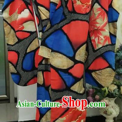 Ancient Japanese Palace Furisode Kimonos Traditional Geisha Yukata Dress Formal Costume for Women