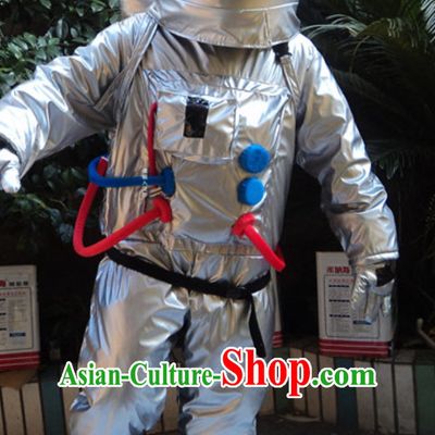 Silver Space and Cosmonauts Theme Costumes Complete Set for Adults and Children