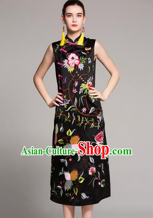 Traditional Ancient Chinese Young Women Cheongsam Dress Republic of China Tangsuit Stand Collar Blouse Dress Tang Suit Clothing Traditional Ancient Chinese Young Women Cheongsam Dress Republic of China Tangsuit Stand Collar Blouse Dress Tang Suit Clothing