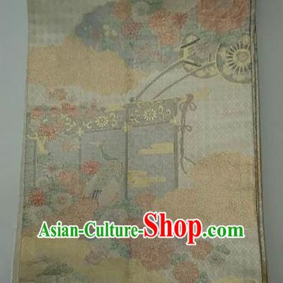 Japanese Traditional Waistband Kimono Yukata White Brocade Belts for Women