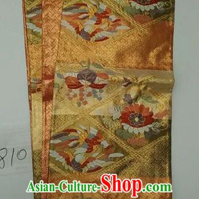 Japanese Traditional Wafuku Embroidered Waistband Kimono Yukata Brocade Belts for Women