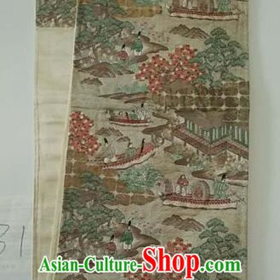 Japanese Traditional Embroidered Wafuku Waistband Kimono Yukata Brocade Belts for Women