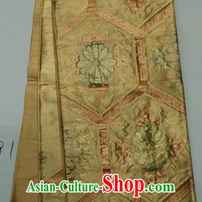 Japanese Traditional Waistband Kimono Yukata Dress Wafuku Embroidered Golden Brocade Belts for Women