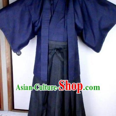 Japanese Samurai Garment Kimono Male Yukata Traditional Wafuku Hakama Haori Costume for Men