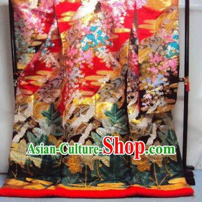 Ancient Japanese Geisha Garment Palace Iromuji Furisode Kimonos Traditional Yukata Dress Costume for Women