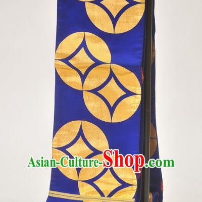 Japanese Traditional Wafuku Waistband Kimono Yukata Royalblue Brocade Belts for Women