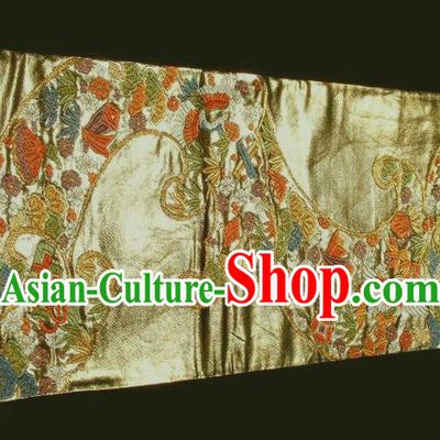 Japanese Traditional Wafuku Waistband Kimono Yukata Golden Brocade Belts for Women