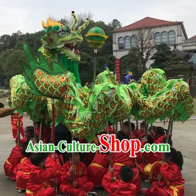 Asian Chinese Classical Parade Procession Dragon Dance Costumes Complete Set for 8 Adults or Kids
