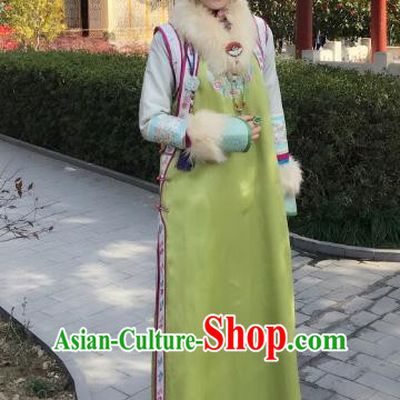 Chinese Ancient Imperial Concubine Zhezhe Historical Replica Costume China Qing Dynasty Manchu Lady Embroidered Clothing