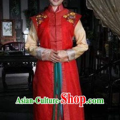 Chinese Ancient Shunzhi Princess Historical Replica Costume China Qing Dynasty Manchu Palace Lady Embroidered Clothing