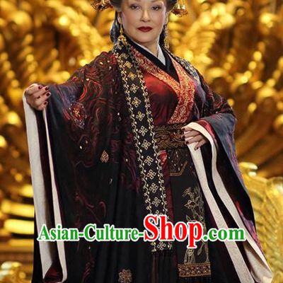 Ancient Chinese Han Dynasty Empress Dowager Dou Yifang Hanfu Dress Replica Costume for Women