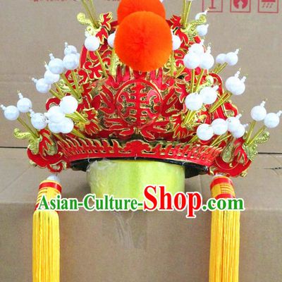 Traditional Chinese Beijing Opera Emperor Hair Accessories Hats Headwear